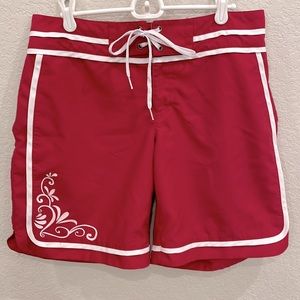 Athleta raspberry board shorts, size 6